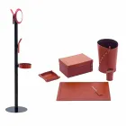 Modern Design Office Composition in Leather Made in Italy - Andrea Viadurini