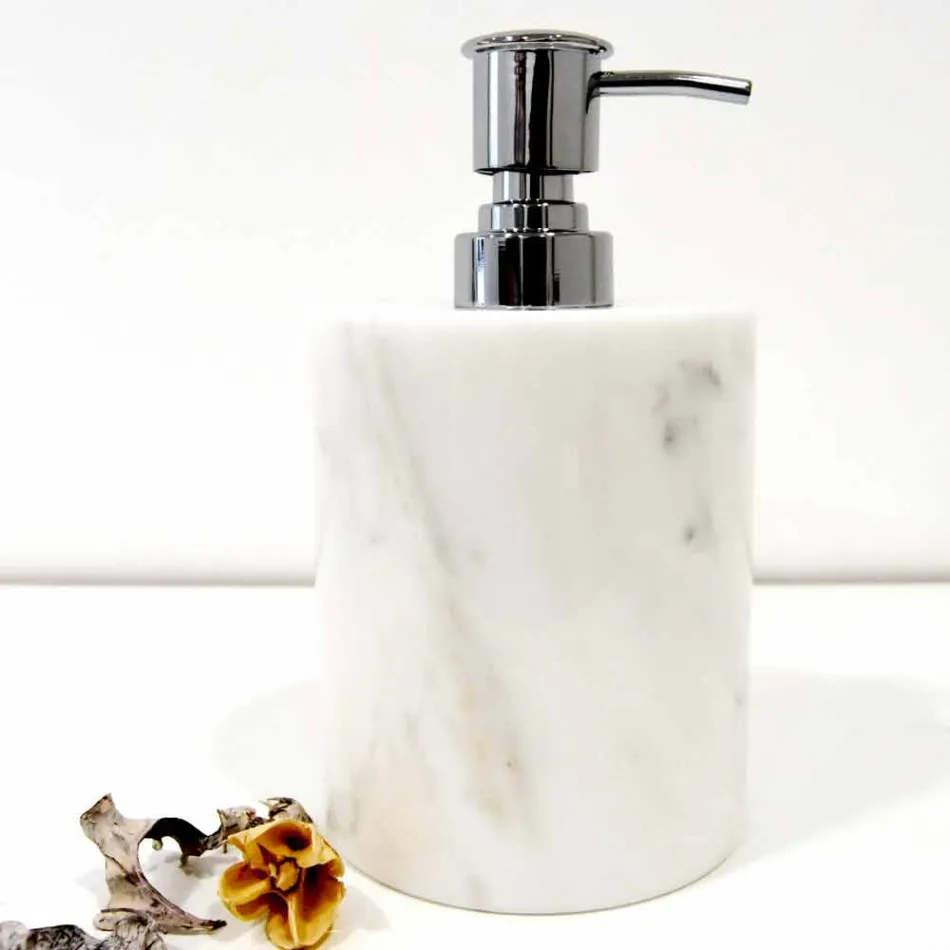 Composition of 3 Bathroom Accessories in Polished Marble Made in Italy - Trevio Viadurini