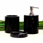 Composition of 3 Bathroom Accessories in Polished Marble Made in Italy - Trevio Viadurini