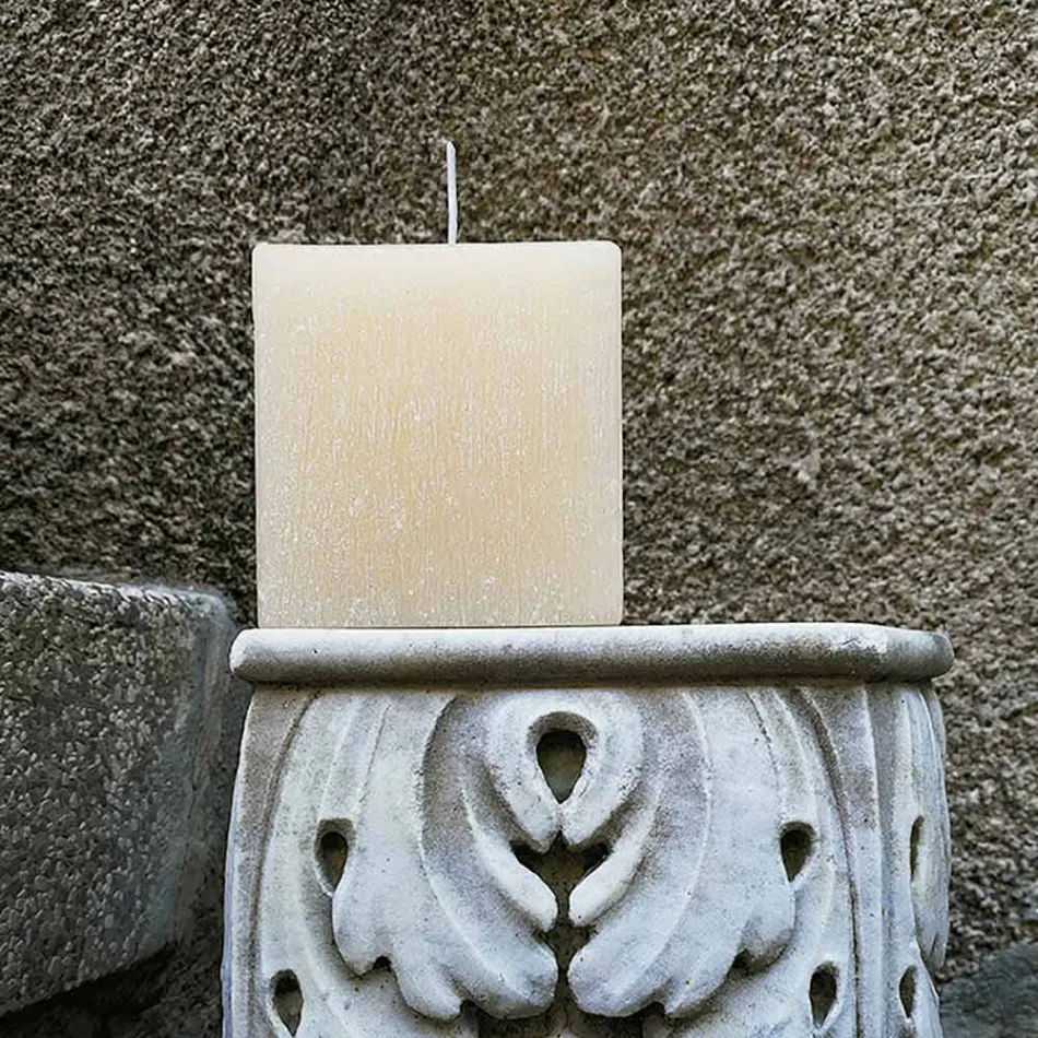 Composition of Square Wax Candles Made in Italy, 3 Pieces - Mondelle Viadurini