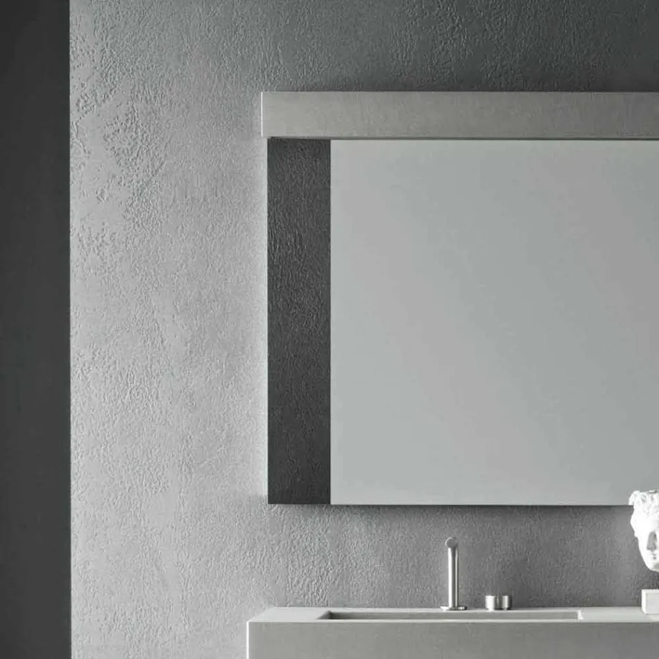 Composition of Handcrafted Furniture for Modern Design Bathroom on the Ground - Farart3 Viadurini