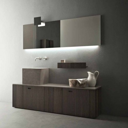 Modern Design Ground Bathroom Furniture Composition - Farart1 Viadurini