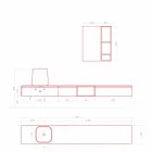 Composition of Modern Bathroom Furniture, Suspended Design Made in Italy - Callisi6 Viadurini