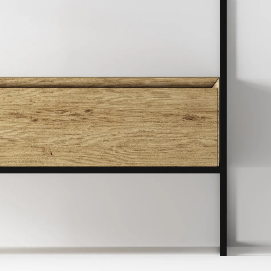 Bathroom Cabinet Composition with Washbasin, Base and Mirror Made in Italy - Hoscar Viadurini