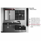 Composition for Suspended Bathroom and Modern Design Made in Italy - Farart9 Viadurini