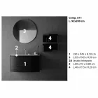 Composition for the Suspended Bathroom of Modern Design Made in Italy - Callisi11 Viadurini