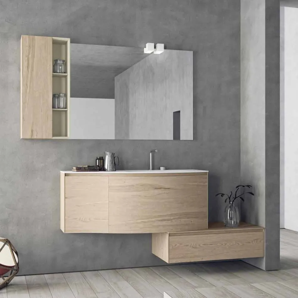 Suspended and Modern Composition for the Bathroom, Made in Italy Design - Callisi4 Viadurini