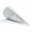 Large Decorative Cone in White Carrara Marble Made in Italy - Connu Viadurini