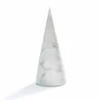 Large Decorative Cone in White Carrara Marble Made in Italy - Connu Viadurini