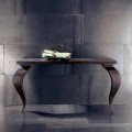 Luxury console table Tino in solid wood 150x150 cm, made in Italy
