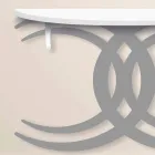 Modern Design Wall-Mounted Console in White and Gray Wood - Coco Viadurini