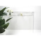 Wall Console in Transparent Plexiglass Piano Design - Valeria Viadurini