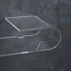 Suspended Wall Console in Transparent Design Acrylic Crystal - Cesarea Viadurini