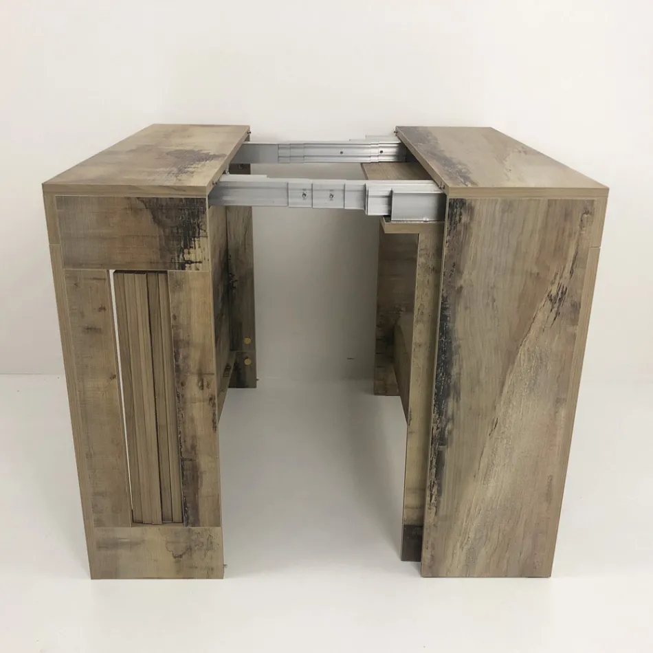 Console Extendable to 300 cm from Entrance or Living Room in Wood - Katharina Viadurini