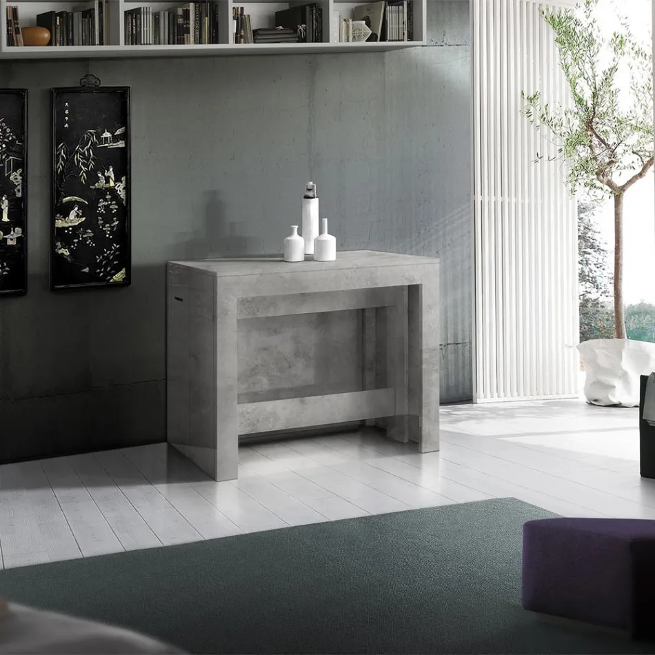 Console Extendable to 300 cm from Entrance or Living Room in Wood - Katharina Viadurini