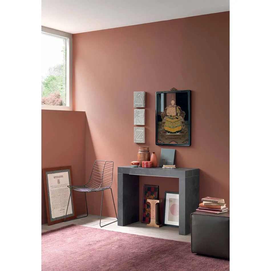 Extendable Console Up to 290 cm with Wooden Top Made in Italy - Seregno Viadurini