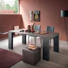 Extendable Console Up to 290 cm with Wooden Top Made in Italy - Seregno Viadurini