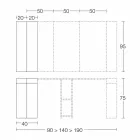 Extendable Console Up to 290 cm with Wooden Top Made in Italy - Seregno Viadurini