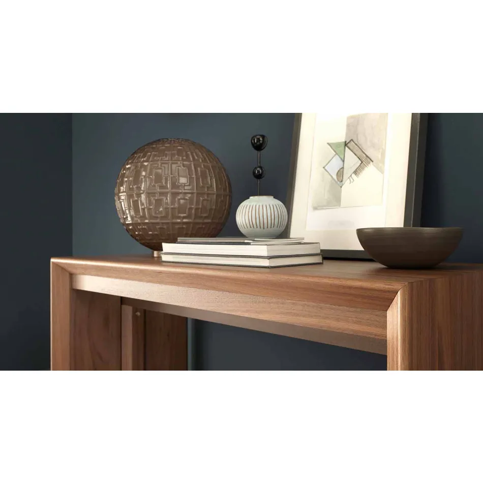 Extendable Console Up to 295 cm in Made in Italy Design Wood - Temocle Viadurini