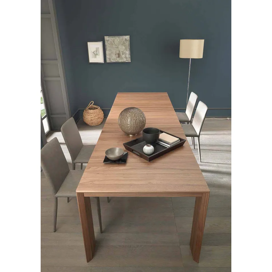 Extendable Console Up to 295 cm in Made in Italy Design Wood - Temocle Viadurini