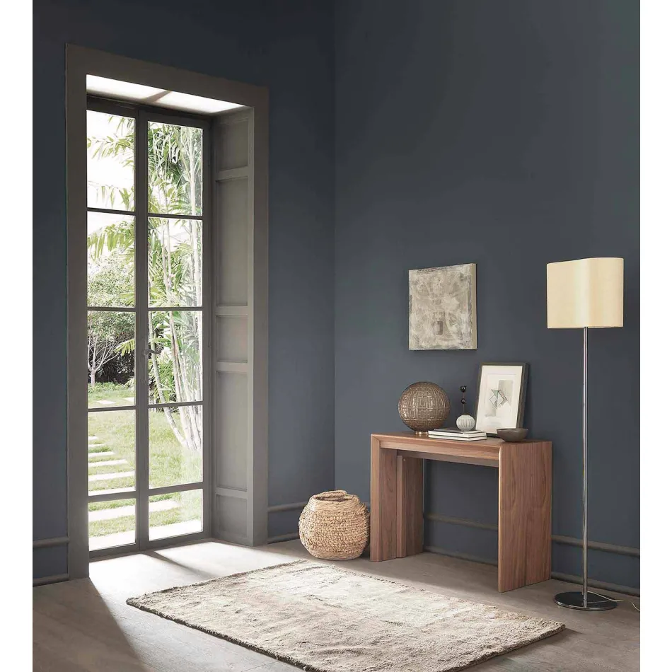 Extendable Console Up to 295 cm in Made in Italy Design Wood - Temocle Viadurini