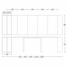 Extendable Console Up to 295 cm in Made in Italy Design Wood - Temocle Viadurini