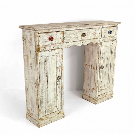 Handcrafted Consolle in Solid Fir Wood Made in Italy - Carminia Viadurini