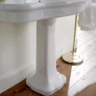 Vintage Ceramic Bathroom Console on Column, Made in Italy - Paulina Viadurini