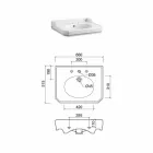 65 cm Ceramic Bathroom Console with Metal Feet Made in Italy Nausica Viadurini