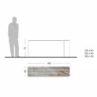 Design Console with Marble Top and Glass Base Made in Italy - Molino Viadurini