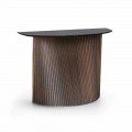 Luxury wooden console with marble stoneware top Made in Italy - Oxide