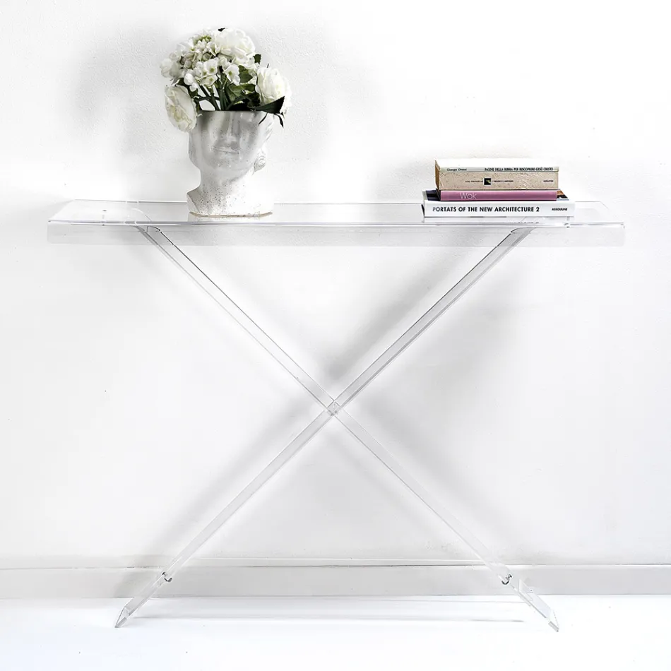 Plexiglass Console for Entrance or Living Room Made in Italy - Tennessee Viadurini