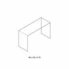 Console in Extra-clear Glass Elegant Minimal Design 2 Dimensions - Selex Viadurini