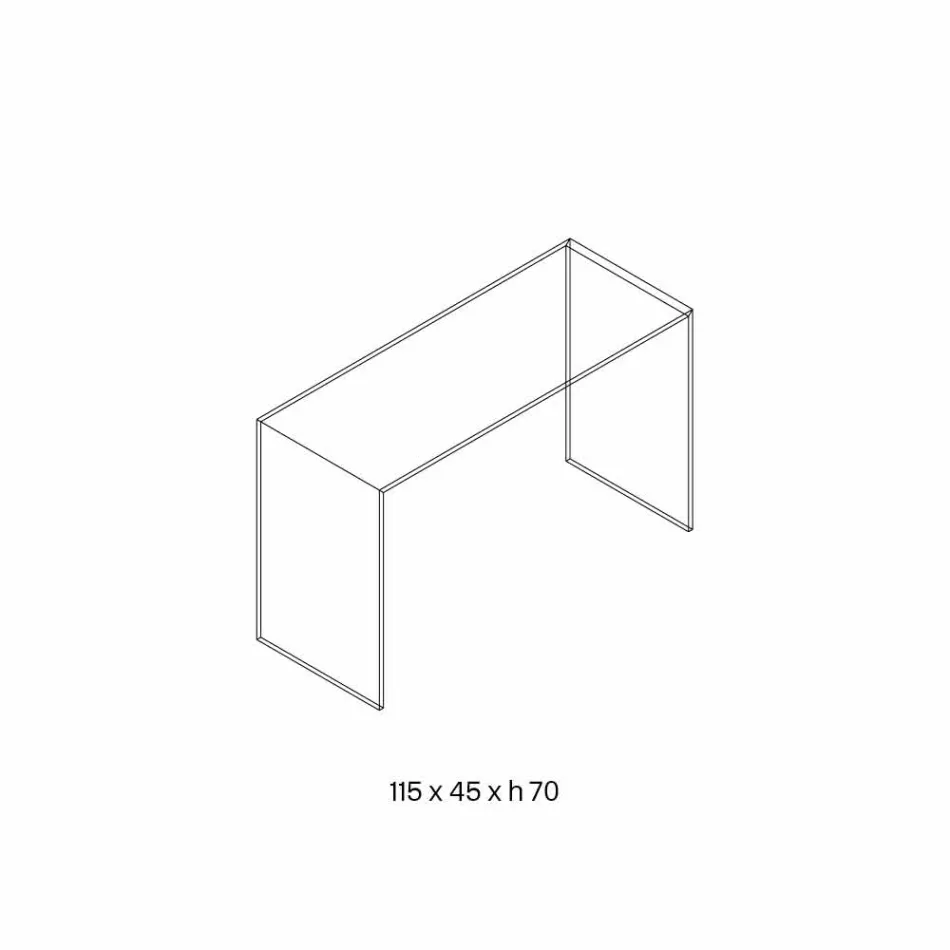 Console in Extra-clear Glass Elegant Minimal Design 2 Dimensions - Selex Viadurini