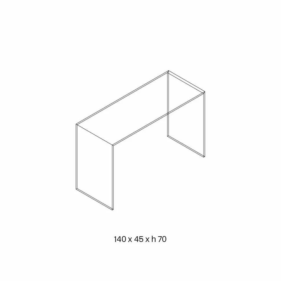 Console in Extra-clear Glass Elegant Minimal Design 2 Dimensions - Selex Viadurini