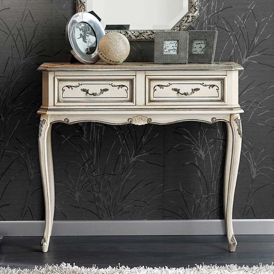 Classic Entrance Console in Wood with Drawers Made in Italy - Richard Viadurini