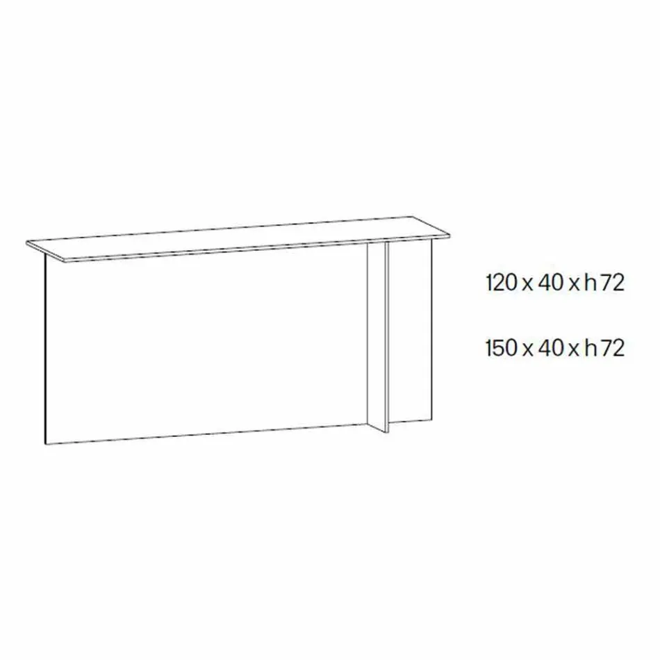 Design Entrance Console Extralight Decorated Glass Made in Italy - Sestola Viadurini