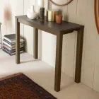 Extendable Modern Console in Oak Wood and Metal Made in Italy - Nappo Viadurini