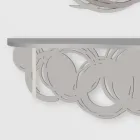 Modern Design Console in Sand and Beige Wood to be Fixed to the Wall - Orbita Viadurini