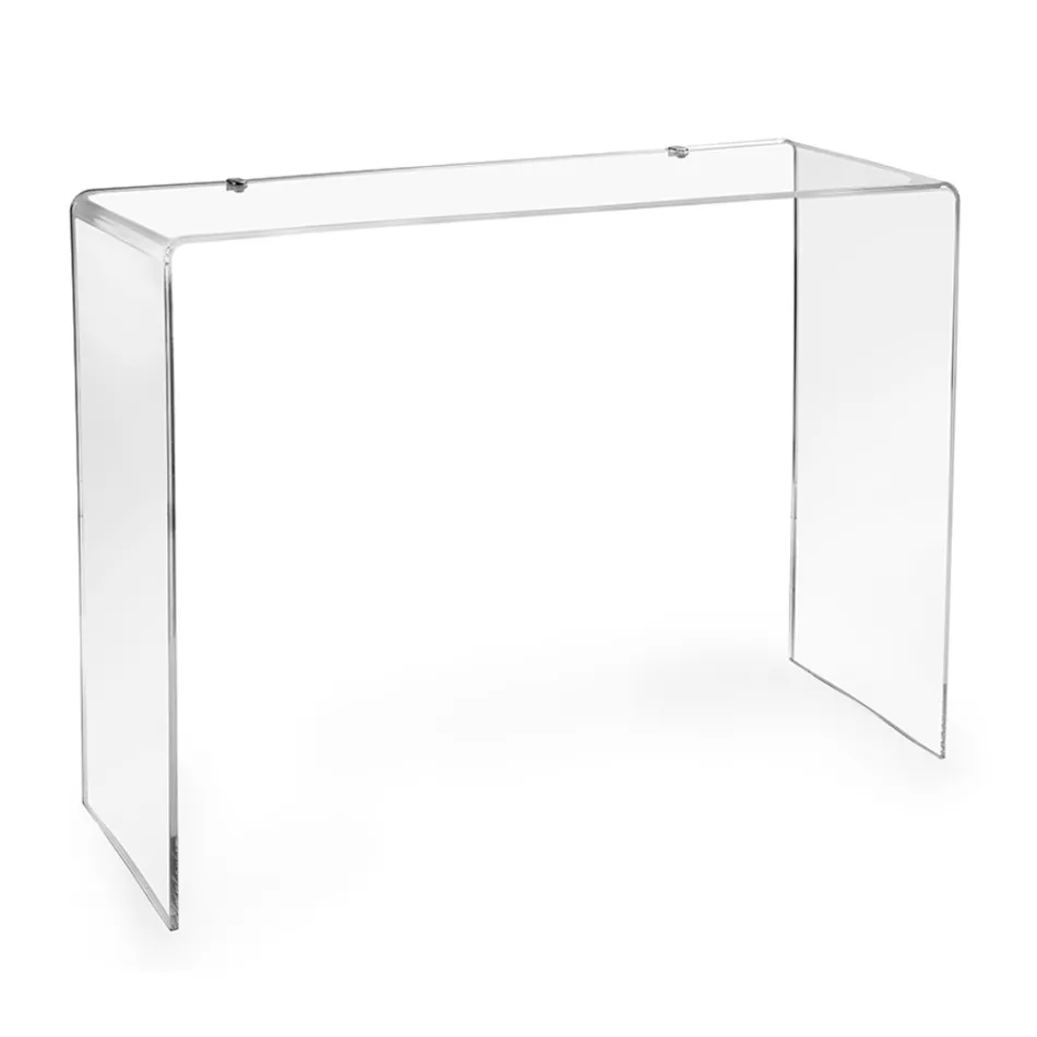 Modern Console Table in Transparent or Multicolor Plexiglass Made in Italy - Emy Viadurini