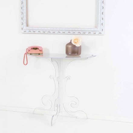 Modern console in transparent plexiglass produced in Italy, Belfiore Viadurini