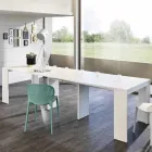 Extendable console / dining table, l. 42.50 / 302.50xp.90 cm, Alvaro Viadurini