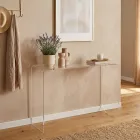 Alarico Transparent Plexiglass Console Table with a Modern Design Made in Italy Viadurini