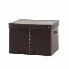 Modern Storage Box in Regenerated Leather Made in Italy - Gabry Viadurini