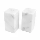 Salt and Pepper Containers in White Carrara Marble Made in Italy - Julio Viadurini