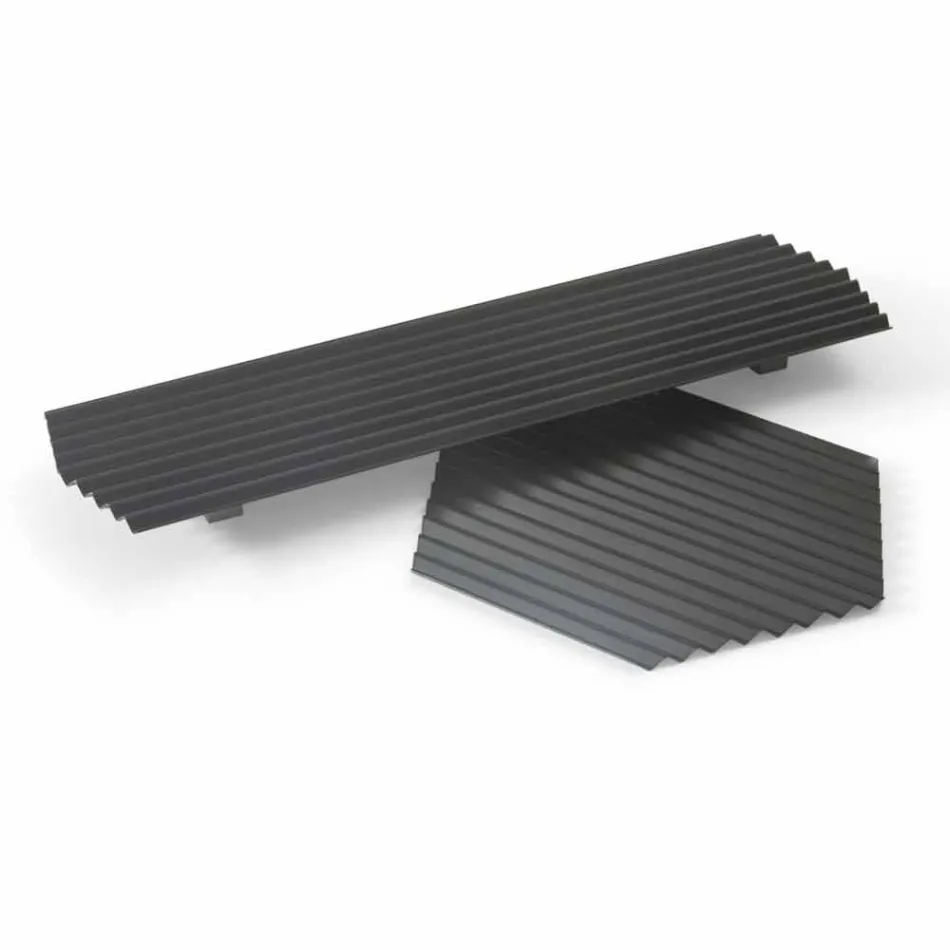 Pair of Trays in Black or Gold Lacquered Steel Modern Design - Savona Viadurini