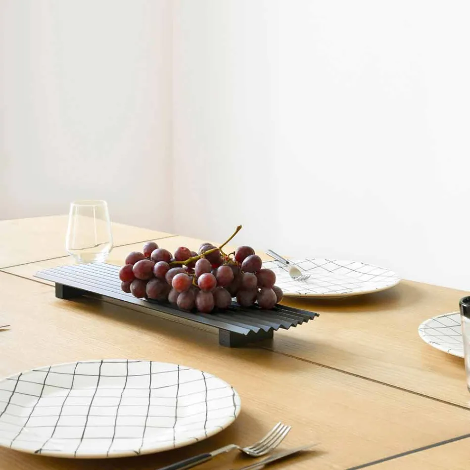 Pair of Trays in Black or Gold Lacquered Steel Modern Design - Savona Viadurini