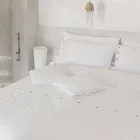 Double Duvet Cover in Linen with Lace Drops Storage Bag - Amadeus Viadurini