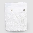 Double Duvet Cover in Linen with Lace Drops Storage Bag - Amadeus Viadurini