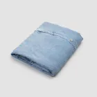 Light Blue Light Linen Double Duvet Cover with Buttons and Flap - Ljuba Viadurini